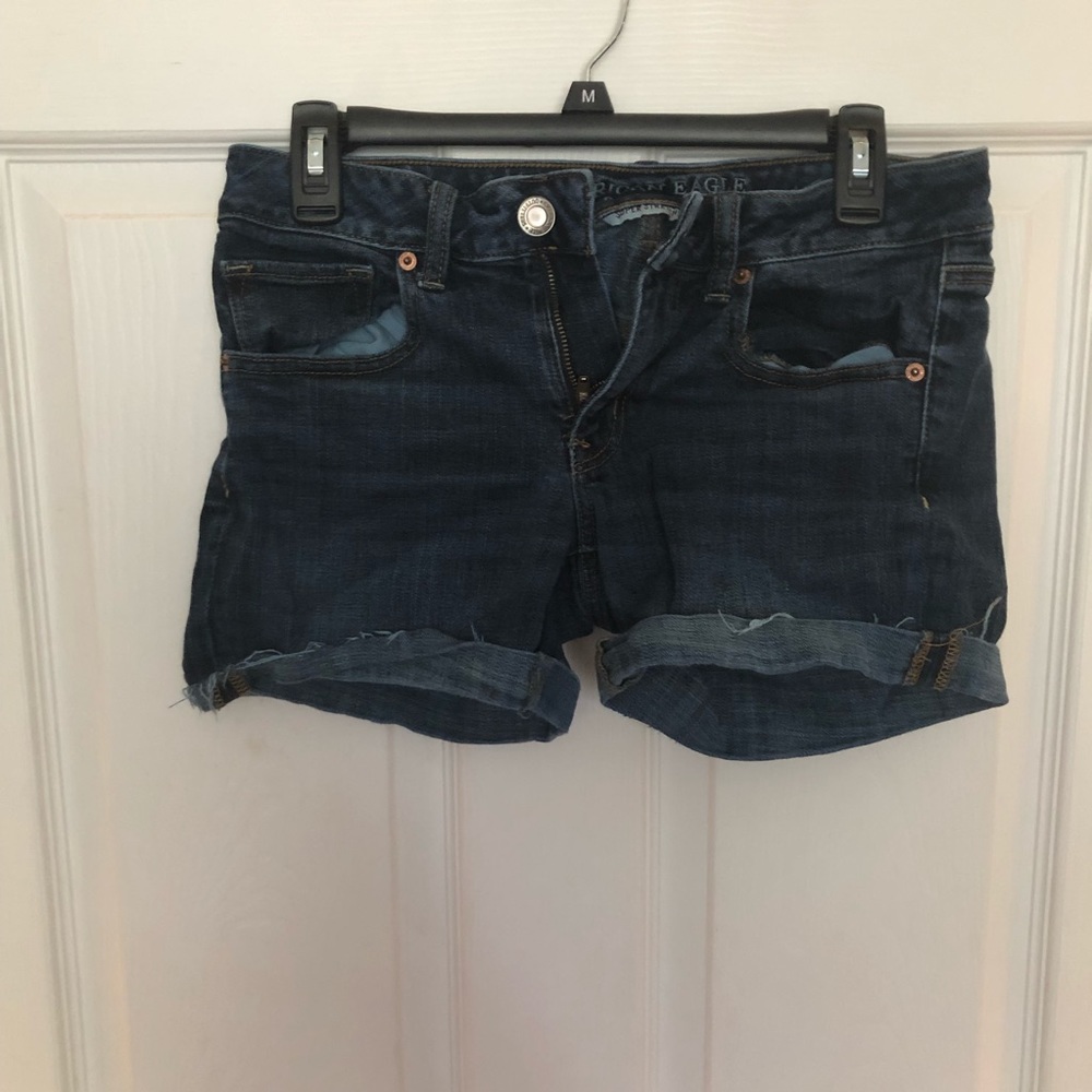 Midi jean shorts
